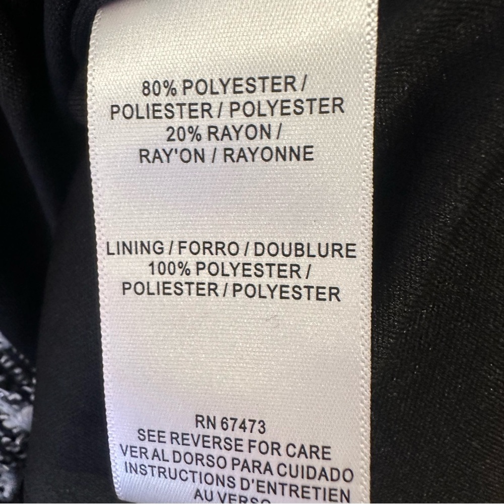 Taylor Black & White Tweed Long-Sleeve Button Front Dress - Picture 9 of 10